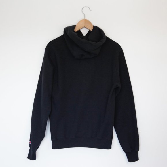 Champion Eco Authentic Black Kangaroo Hoodie Sweatshirt, Adult Men's Small - Picture 6 of 7